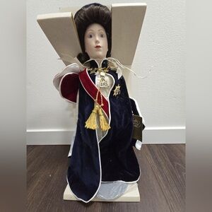 Franklin Mint Porcelain Doll - Royal Regal Collection - Velvet & Gold Accents
